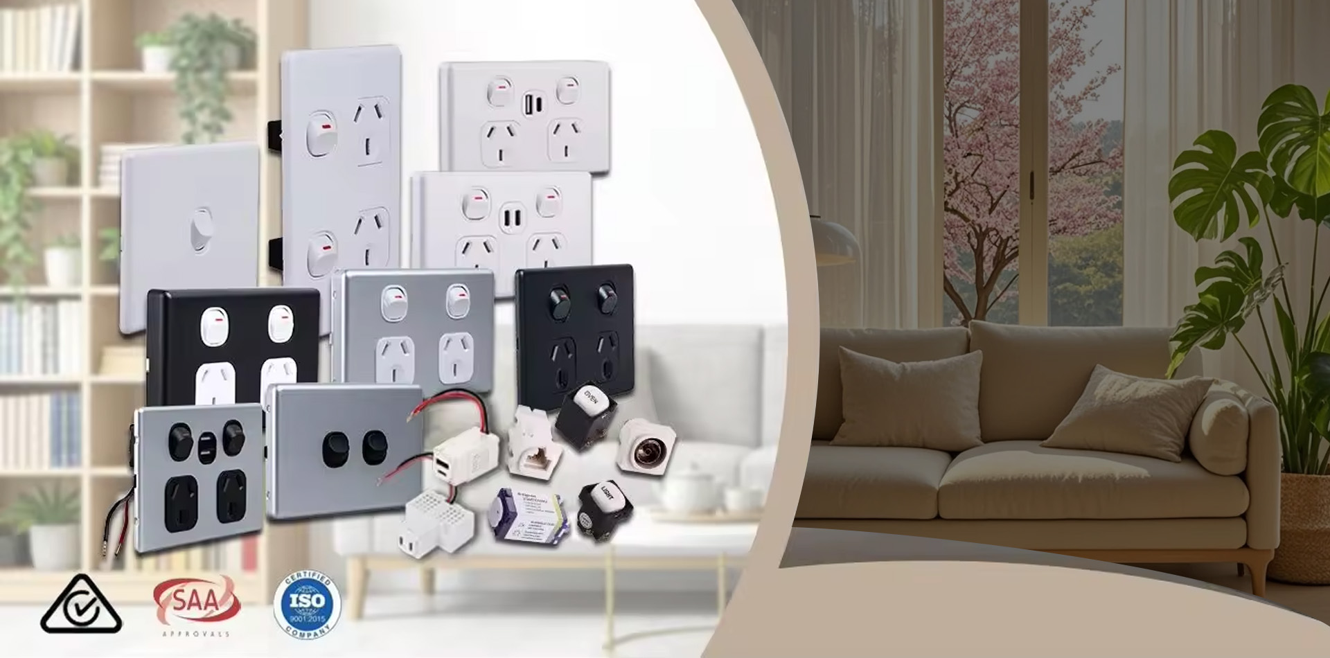 澳标墙壁开关插座